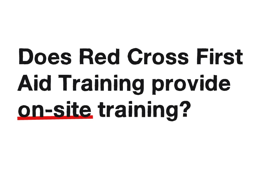 Does Red Cross First Aid Training provide on-site training?
